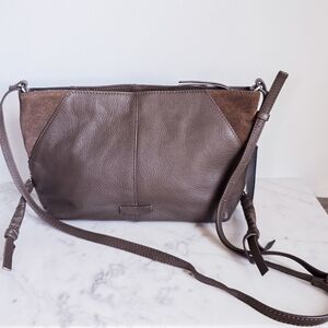 Vince Camuto New, Cory Sable Brown Leather Crossbody Bag Purse